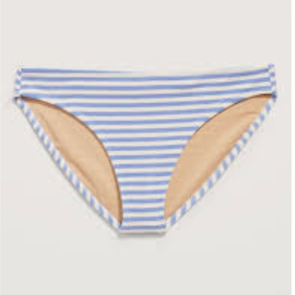 Low-Rise Striped Terry Classic Bikini Bottoms NWT